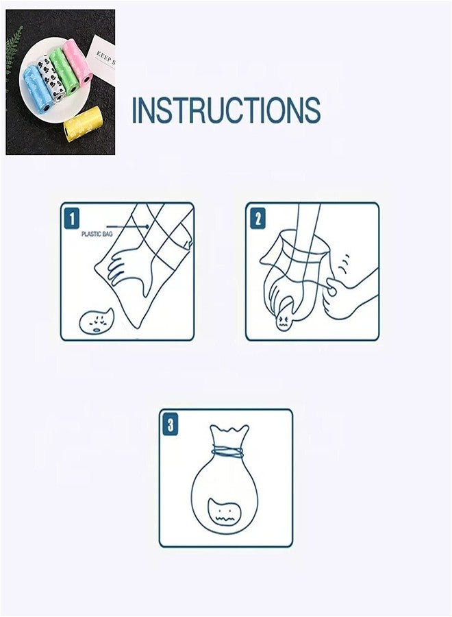 Pups&Pets Dog Poop Bags, 3 Roll in 1 Pack Dog Waste Pick Up Biodegradable Garbage Bags Poop Bags, (Size - M, Total - 45 Bags) - Image 3